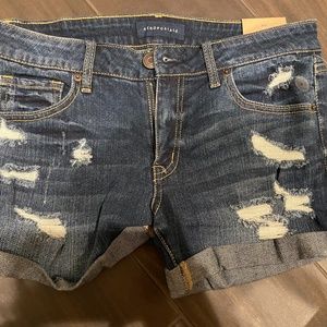 Aeropostale Midi low rise Jean shorts
